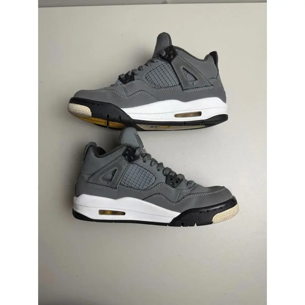 Jordan Retro 4 Grey Sneakers‎ Youth Size 5.5Y